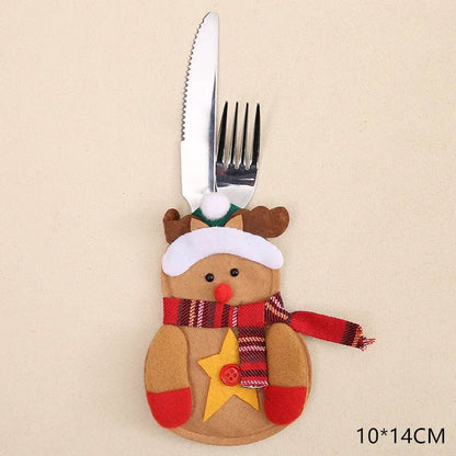 2021 Christmas Dinner Table Decorations - Fork Knife Holder Bag - Cake Pops Parties