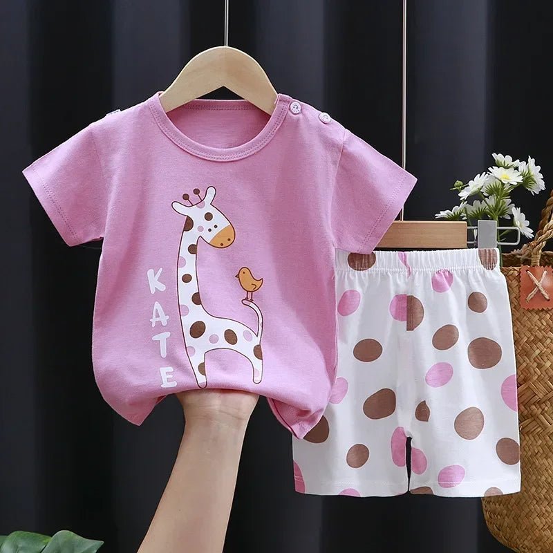 2PCS Children's T-shirt & Shorts Set - Cake Pops Parties