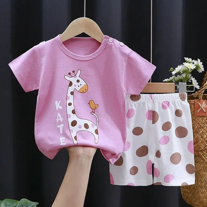 2PCS Children's T-shirt & Shorts Set - Cake Pops Parties