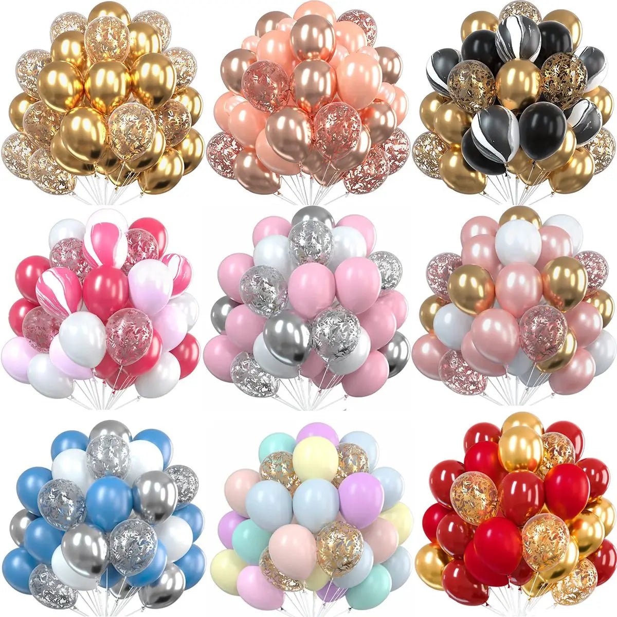 30pcs Clear Confetti Latex Balloons - Cake Pops Parties