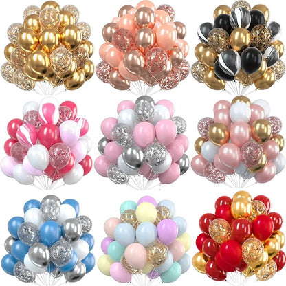 30pcs Clear Confetti Latex Balloons - Cake Pops Parties