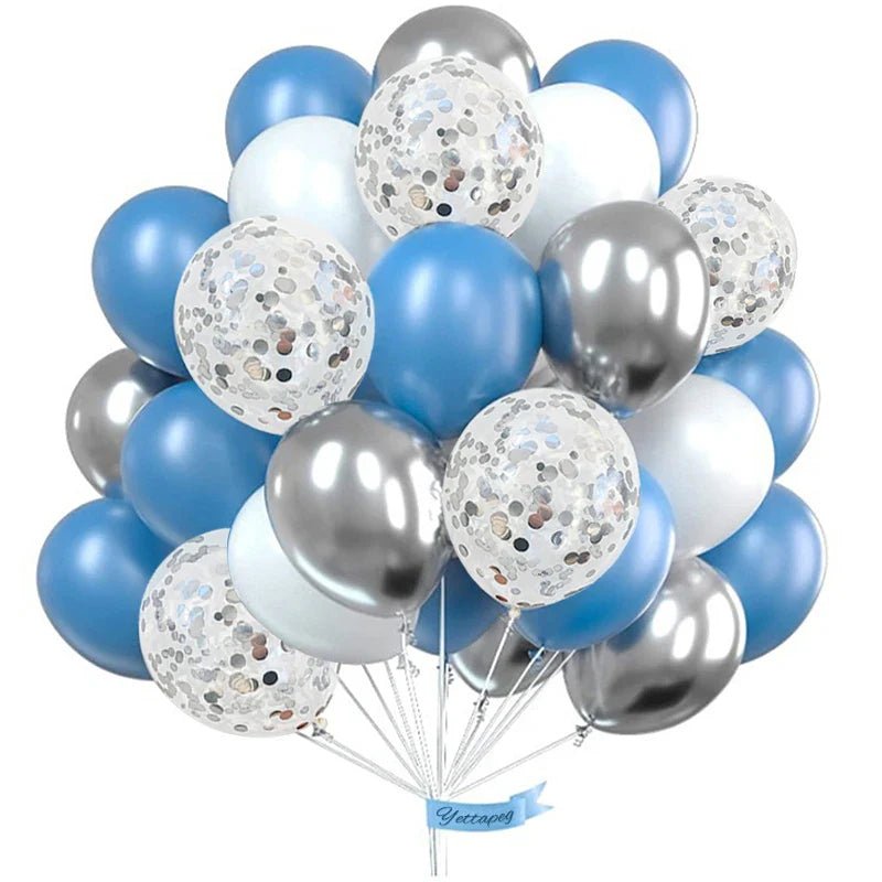 30pcs Clear Confetti Latex Balloons - Cake Pops Parties