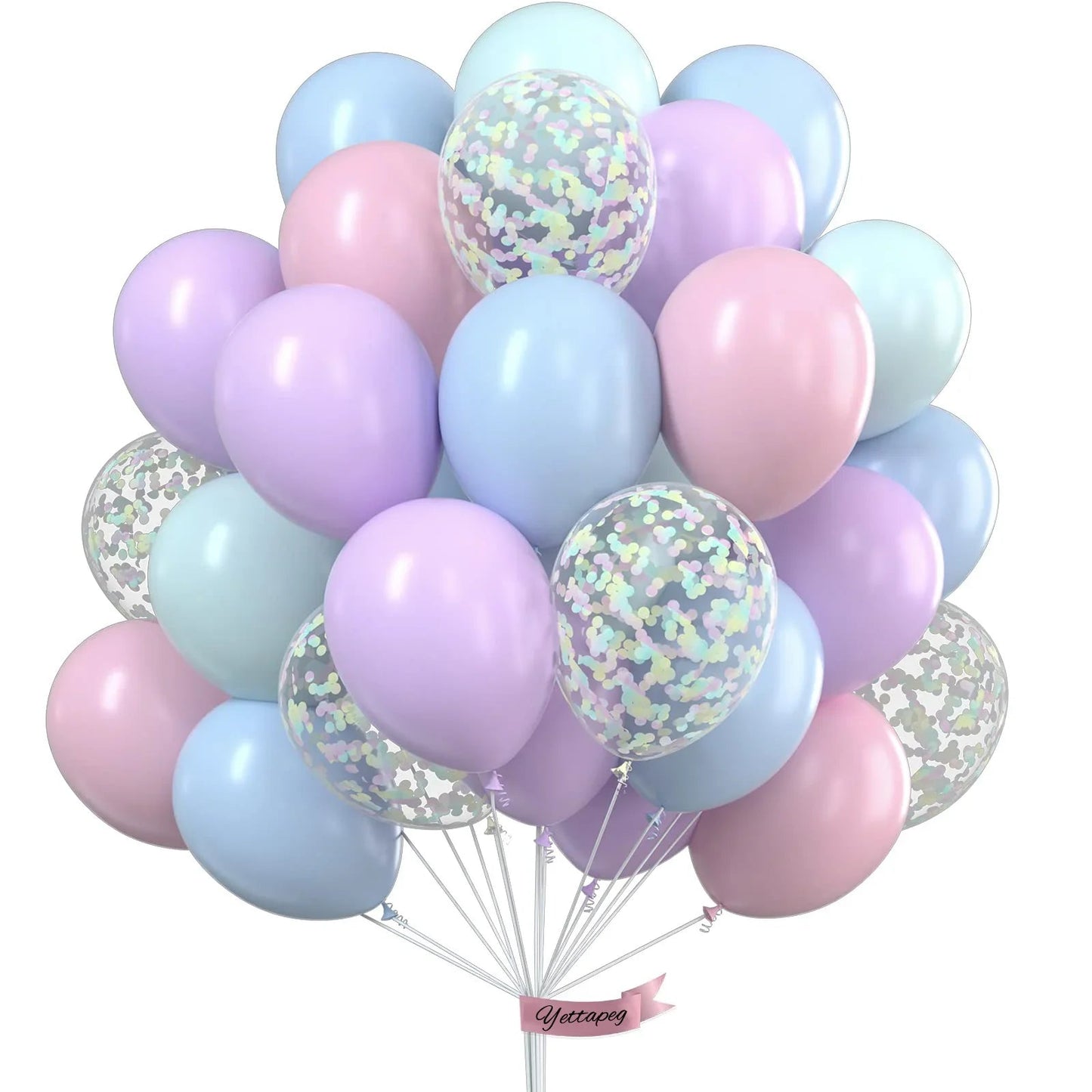 30pcs Clear Confetti Latex Balloons - Cake Pops Parties