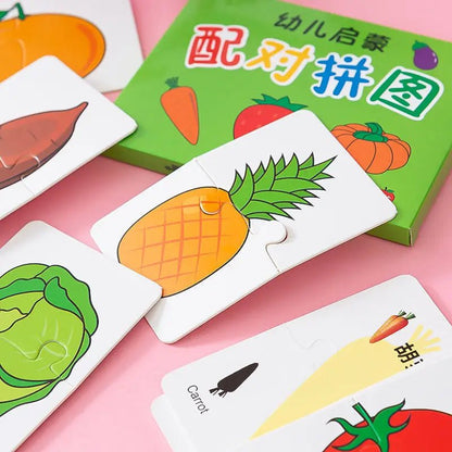 32Pcs Toddler Matching Cards - Educational Animal Puzzle Toys - Cake Pops Parties