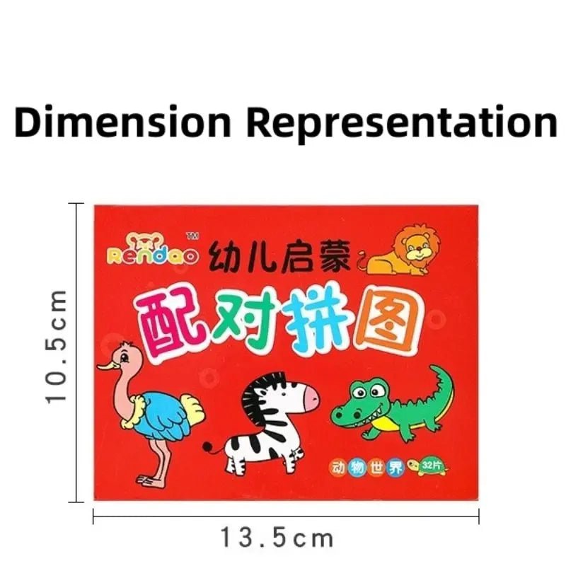 32Pcs Toddler Matching Cards - Educational Animal Puzzle Toys - Cake Pops Parties