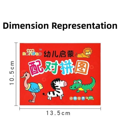32Pcs Toddler Matching Cards - Educational Animal Puzzle Toys - Cake Pops Parties