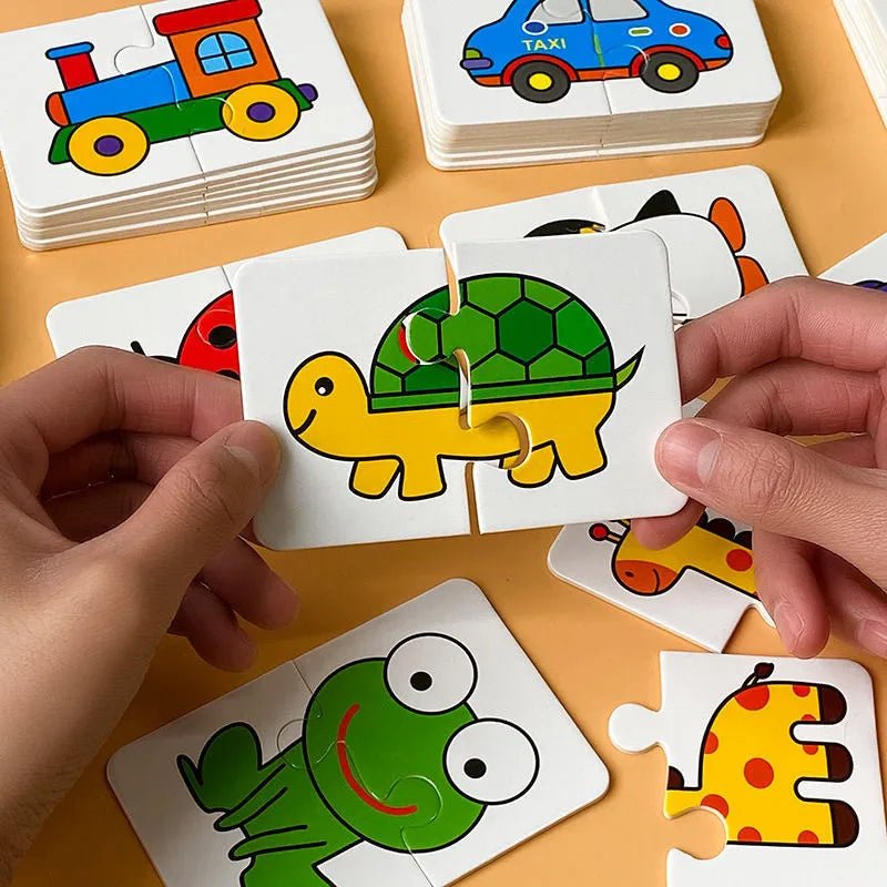 32Pcs Toddler Matching Cards - Educational Animal Puzzle Toys - Cake Pops Parties