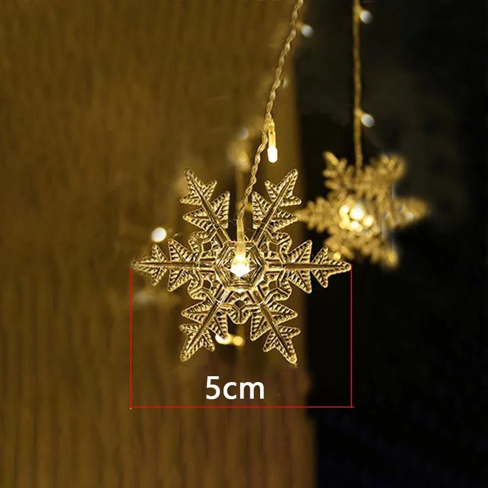35M LED Snowflake Curtain String Lights - Cake Pops Parties