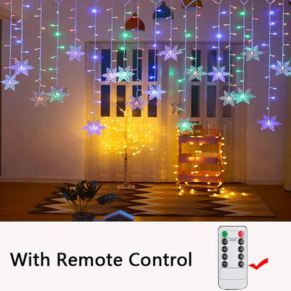 35M LED Snowflake Curtain String Lights - Cake Pops Parties
