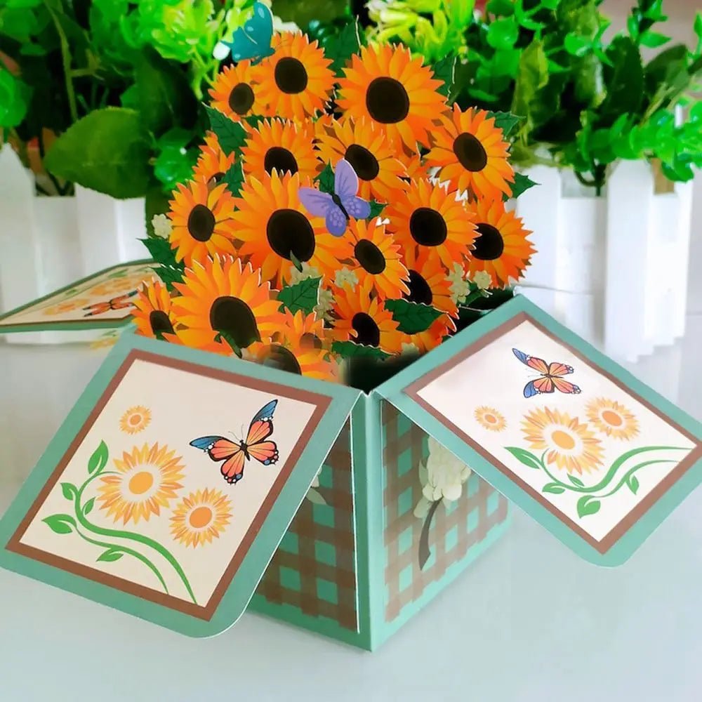 3D Flower Bouquet Pop - Up Card - Cake Pops Parties