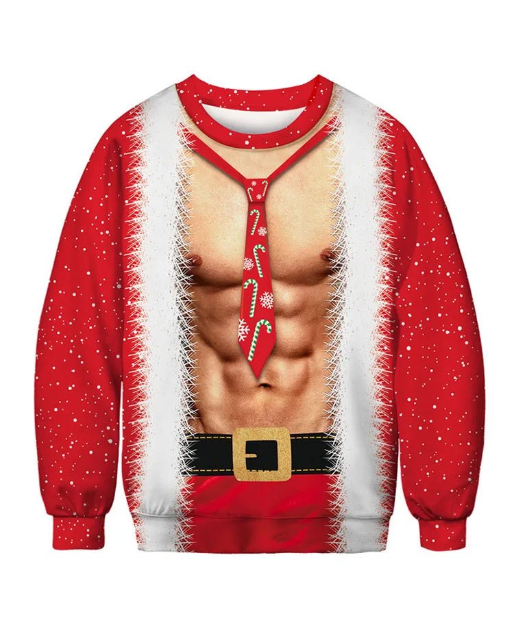 3D Funny Print Christmas Sweater - Cake Pops Parties