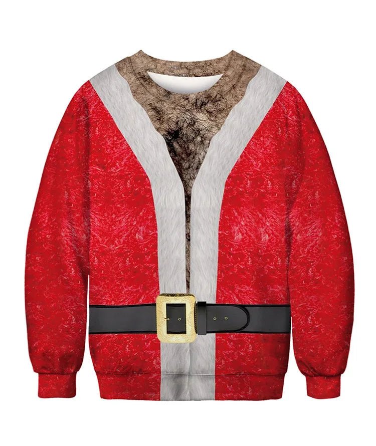 3D Funny Print Christmas Sweater - Cake Pops Parties
