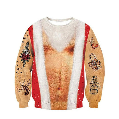 3D Funny Print Christmas Sweater - Cake Pops Parties