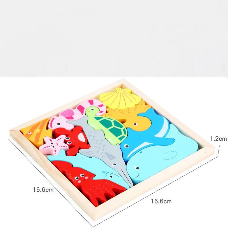3D Puzzle Wooden Toys - Baby Learning Educational Hand Grasp - Cake Pops Parties