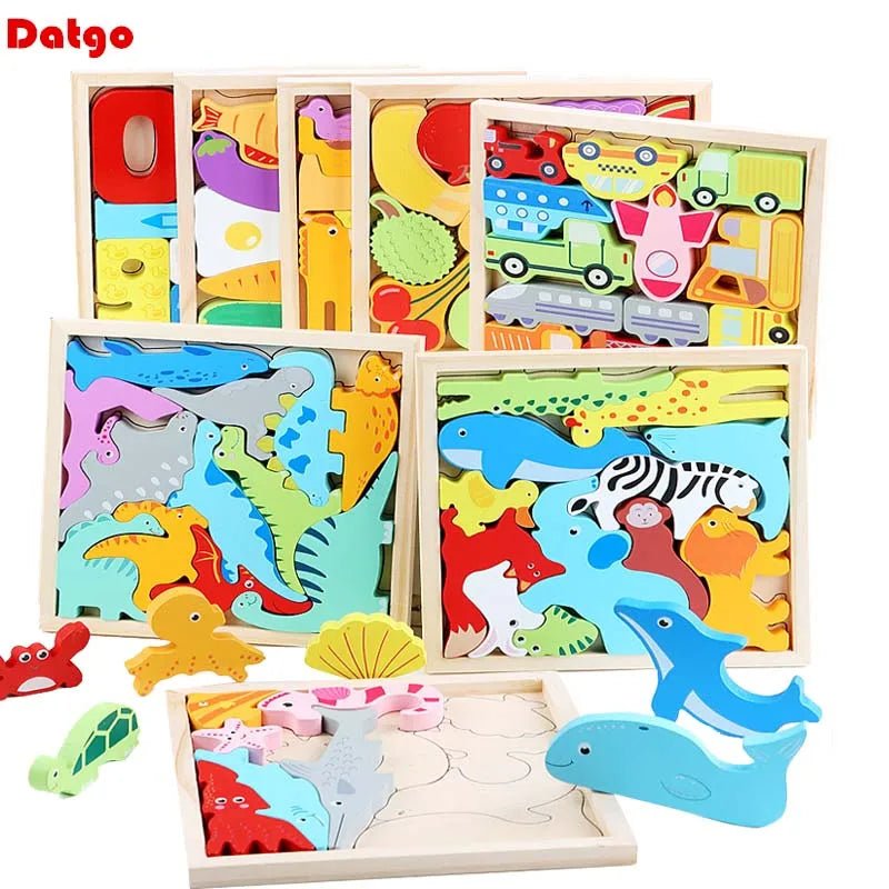 3D Puzzle Wooden Toys - Baby Learning Educational Hand Grasp - Cake Pops Parties