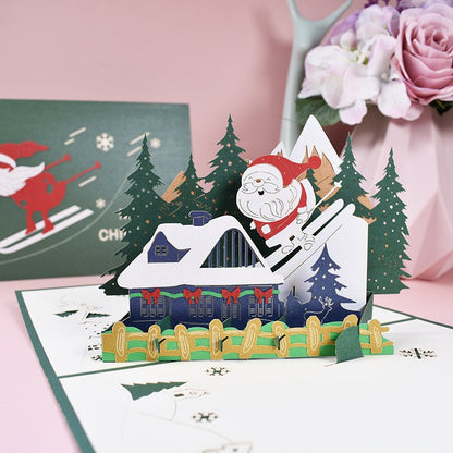 3D Stereoscopic Holiday Greeting Cards - Cake Pops Parties