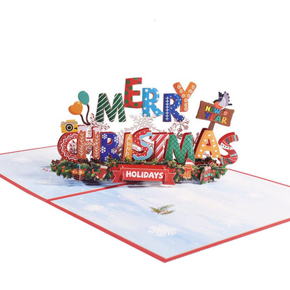3D Stereoscopic Holiday Greeting Cards - Cake Pops Parties