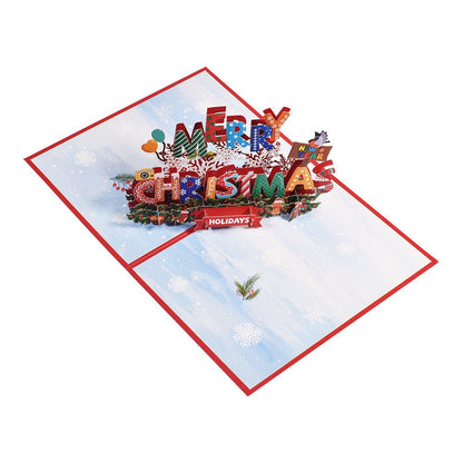 3D Stereoscopic Holiday Greeting Cards - Cake Pops Parties