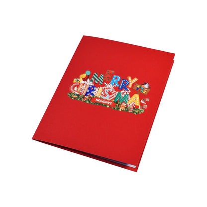 3D Stereoscopic Holiday Greeting Cards - Cake Pops Parties
