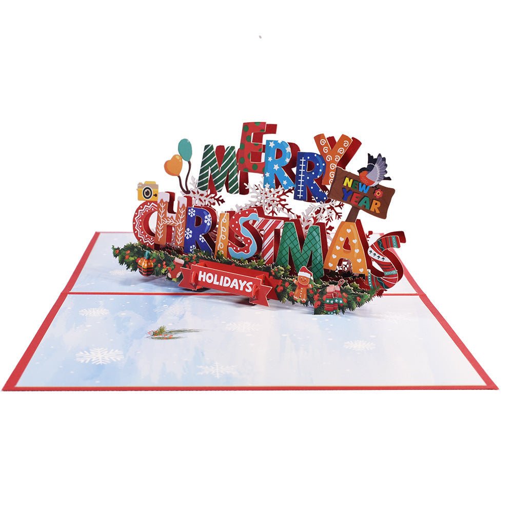 3D Stereoscopic Holiday Greeting Cards - Cake Pops Parties
