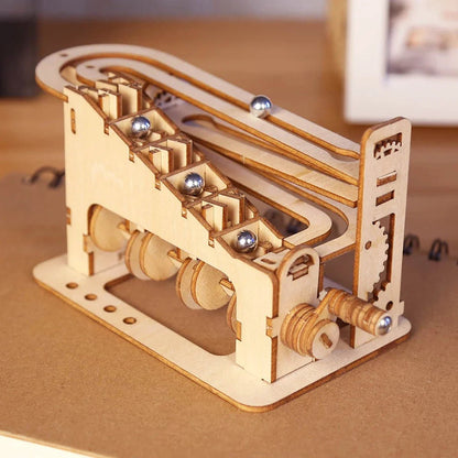 3D Wooden Spiral Marble Run Puzzle - Cake Pops Parties