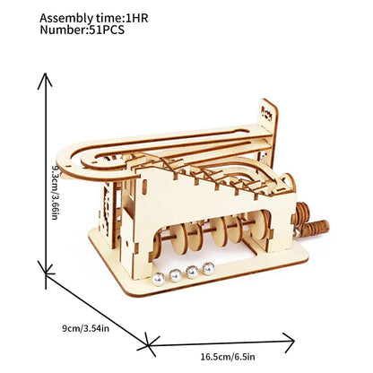 3D Wooden Spiral Marble Run Puzzle - Cake Pops Parties