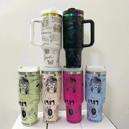 40oz Insulated Tumbler with Straw - Freeze Thermos Cup - Cake Pops Parties