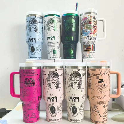 40oz Insulated Tumbler with Straw - Freeze Thermos Cup - Cake Pops Parties