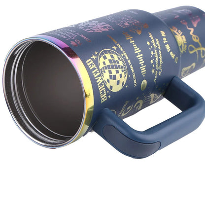 40oz Insulated Tumbler with Straw - Freeze Thermos Cup - Cake Pops Parties
