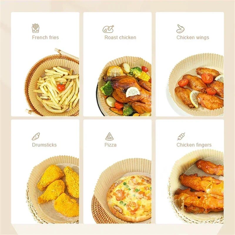 50Pcs Air Fryer Oil - Proof Liners - Cake Pops Parties