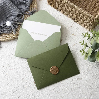 5pcs Kawaii Green Envelopes Pack - Cake Pops Parties