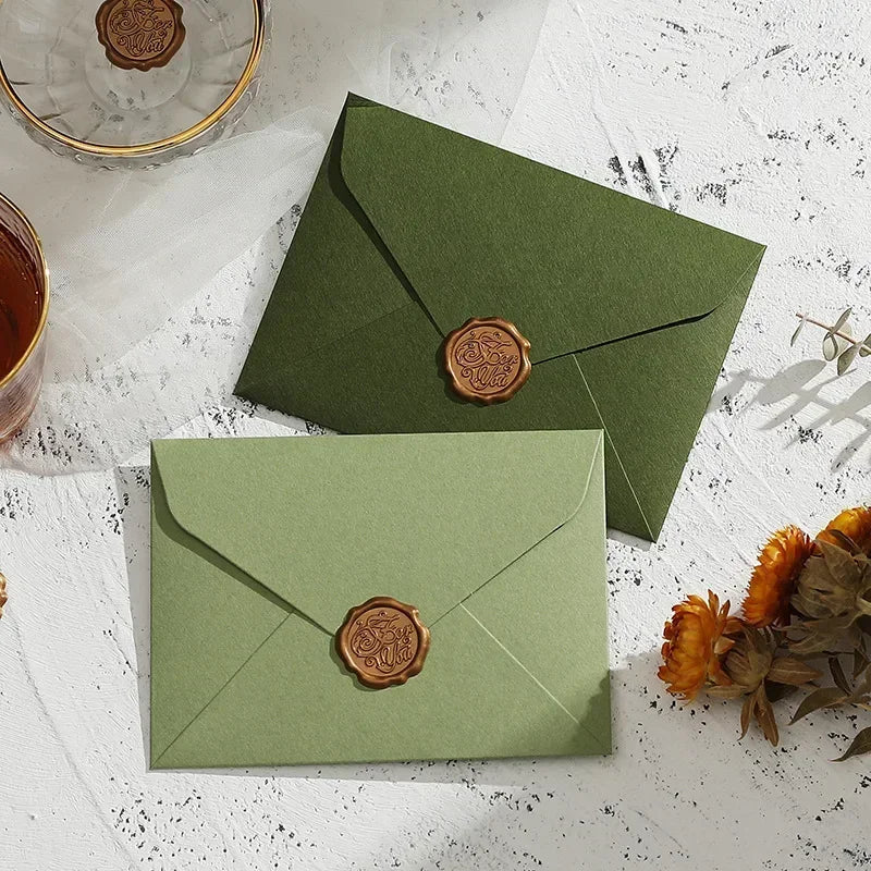 5pcs Kawaii Green Envelopes Pack - Cake Pops Parties