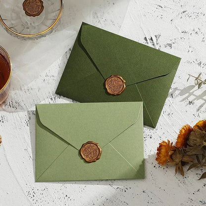 5pcs Kawaii Green Envelopes Pack - Cake Pops Parties