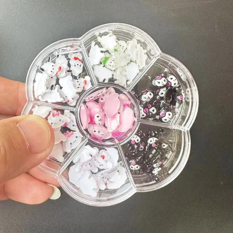 70PCS Hello Kitty Nail Charms Sanrio DIY Rhinestone Manicure - Cake Pops Parties