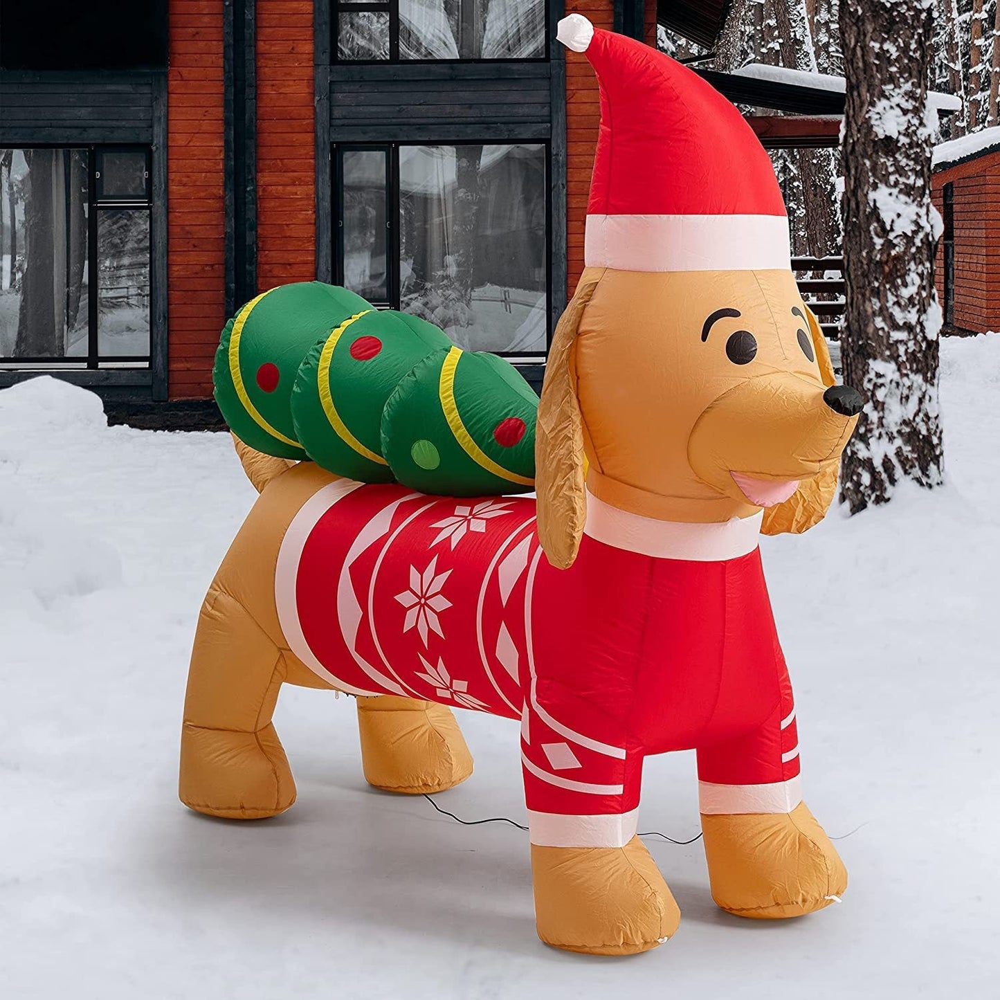 7FT Holiday Sausage Dog Christmas Tree Decor - Cake Pops Parties