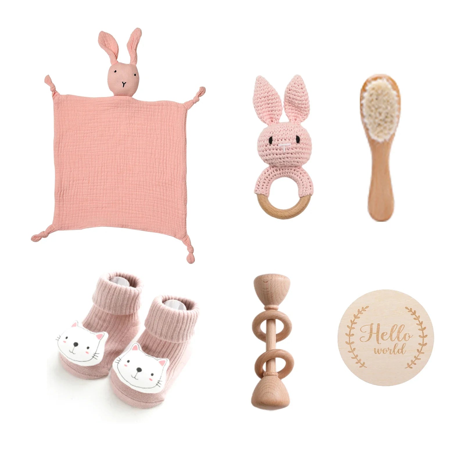 7pc Newborn Bath Toy Set - Cake Pops Parties