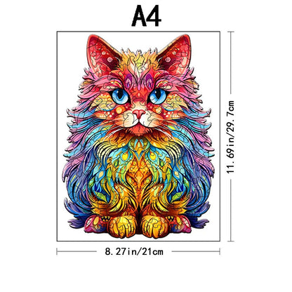Advanced Persian Cat Wooden Puzzle - Cake Pops Parties