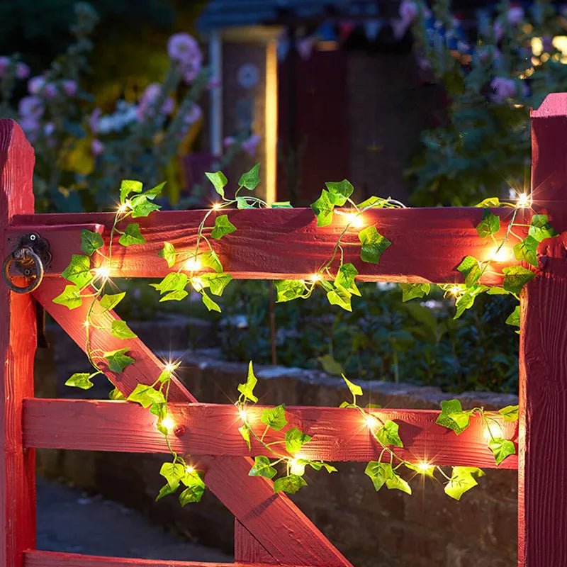 Artificial Green Leaf String Lights - Battery Powered - Cake Pops Parties