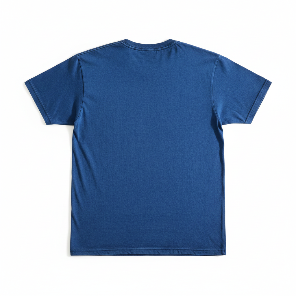 Casual outfit featuring the Chakra Large Stone Washed T-Shirt in Blue paired with jeans, perfect for relaxed outings.