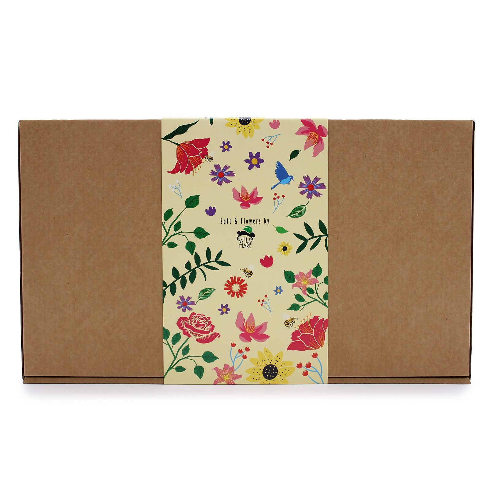 Elegant packaging of the Total Detox Salt Soak Set - Aromatherapy Spa Experience, showcasing beautiful floral designs, ideal for gifting this festive season. Great as a Christmas Gift Home Fragrance.