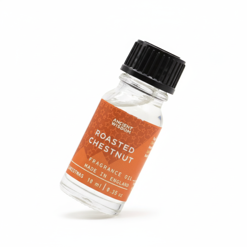 Roasted Chestnut Fragrance Oil 10ml offering a heartwarming scent, an excellent option among scented oils for home to spread holiday cheer.