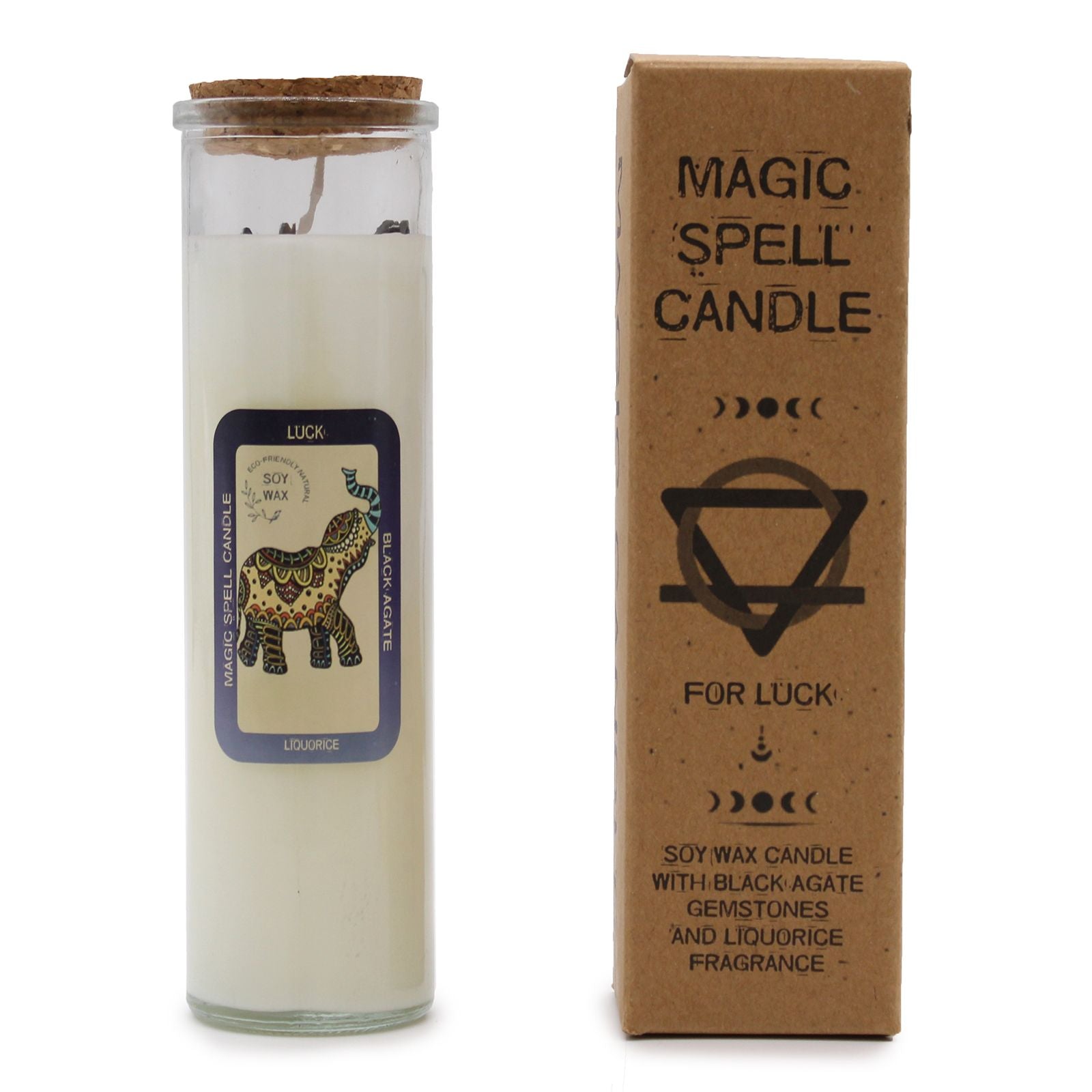 Soy Wax Candle With Black Agate & Liquorice Scent – 50H Burn Time. This candle comes with a stylish box showcasing its enchanting fragrance, making it a memorable Christmas gift home fragrance.