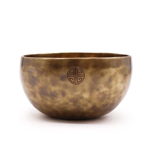 Large Nepalese Moon Singing Bowl 17cm showcasing its unique artisan craftsmanship, perfect as a {{scent}} {{product_type}} â€“ Christmas Gift Home Fragrance.