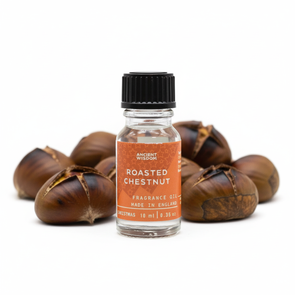 Roasted Chestnut Fragrance Oil 10ml – Warm Christmas Aromatherapy, perfect scented oils for home to create a cosy atmosphere.