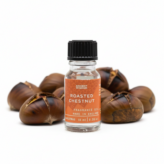 Roasted Chestnut Fragrance Oil 10ml â€“ Warm Christmas Aromatherapy, perfect scented oils for home to create a cosy atmosphere.