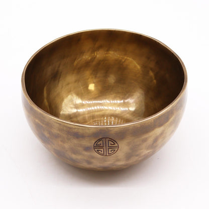 Inside view of the Large Nepalese Moon Singing Bowl 17cm, highlighting its beautiful finish and deep resonance, ideal for a {{scent}} {{product_type}} – Christmas Gift Home Fragrance.