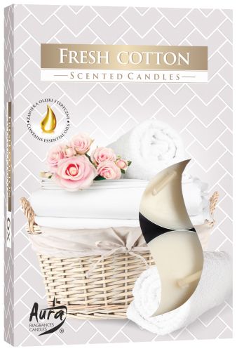 Fresh Cotton Scented Tealights - Gift Set of 6 Candles featuring premium quality design. This {{scent}} {{product_type}} – Christmas Gift Home Fragrance highlights a stylish presentation with fresh cotton and decorative elements for a serene addition to your home.