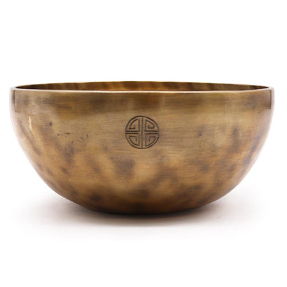 Extra Large Nepalese Moon Singing Bowl 22cm - Handcrafted Serenity, showcasing a beautifully crafted singing bowl with a unique design. This bowl is perfect for meditation and relaxation. Ideal for anyone seeking a thoughtful Christmas gift home fragrance.