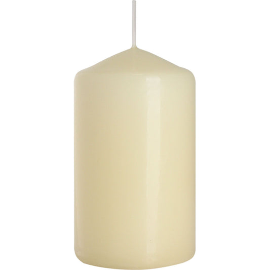 Ivory Pillar Candle 60mm x 100mm - 30h Burn Time Gift Idea. A sleek and elegant ivory candle, perfect for creating a warm atmosphere in any room. Ideal for cozy evenings or as a thoughtful Christmas gift â€“ Christmas Gift Home Fragrance.