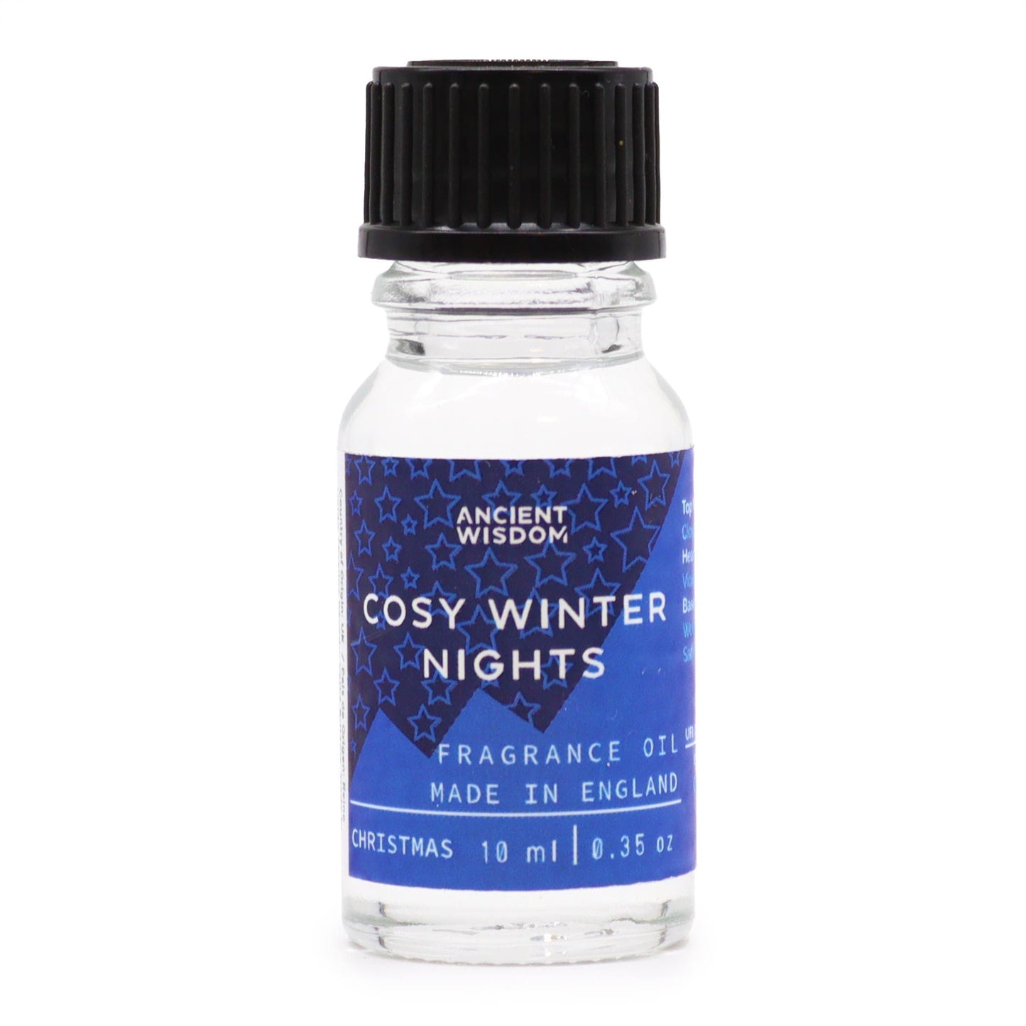 Cosy Winter Nights Essential Oil 10ml perfect for creating a warm atmosphere, ideal as a Christmas gift or stocking filler. This festive fragrance combines winter spice with soothing cinnamon and clove, making it an excellent choice for home fragrance and pamper packs. A delightful aromatherapy blend for relaxation and comfort during the chilly season.